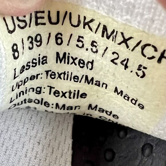 Kenneth Cole Lessia Knit Sock Sneakers Silver Mirrored Panel at Heel White Sz 8 - Picture 10 of 11